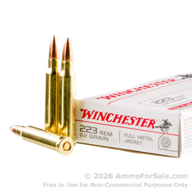 1000 Rounds of 62gr FMJ .223 Ammo by Winchester