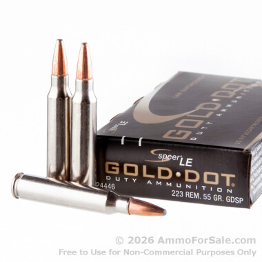500 Rounds of 55gr SP .223 Ammo by Speer