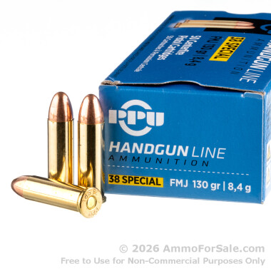 500  Rounds of 130gr FMJ .38 Spl Ammo by Prvi Partizan