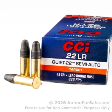 500 Rounds of 45gr LRN .22 LR Ammo by CCI