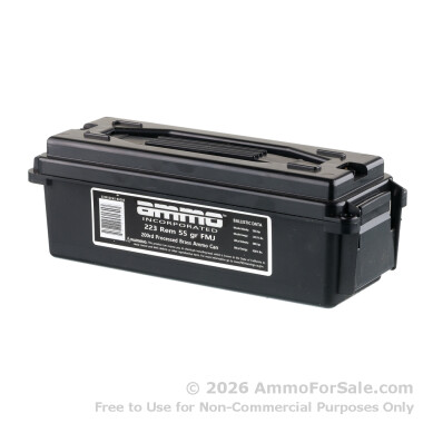 200 Rounds of 55gr FMJ .223 Ammo by Ammo Inc. Manufactured by BMZ Defence