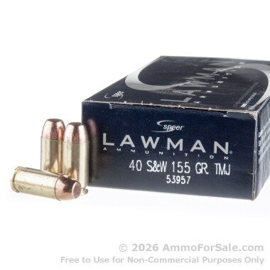 50 Rounds of 155gr TMJ .40 S&W Ammo by Speer