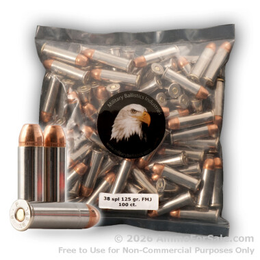 38 Special 125gr FMJ Ammo For Sale