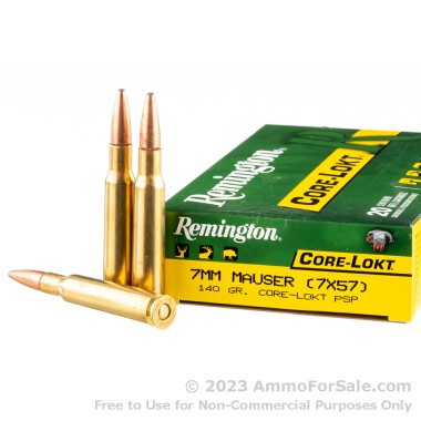 20 Rounds of 140gr PSP 7x57mm Mauser Ammo by Remington