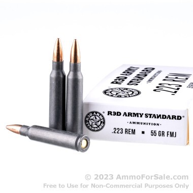 1000 Rounds of 55gr FMJ .223 Ammo by Red Army Standard