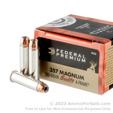 20 Rounds of 180gr JHP .357 Mag Ammo by Federal Vital-Shok