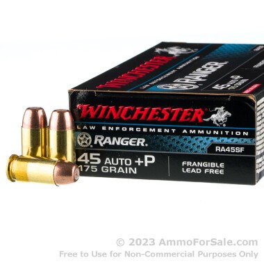 500 Rounds of 175gr Frangible .45 ACP +P Ammo by Winchester