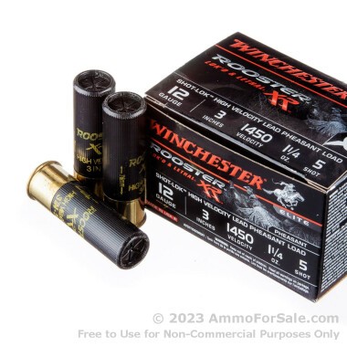 15 Rounds of 3" 1 1/4 ounce #5 shot 12ga Ammo by Winchester Rooster RX