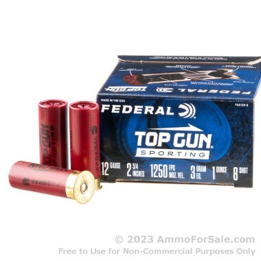 250 Rounds of 1 ounce #8 shot 12ga Ammo by Federal