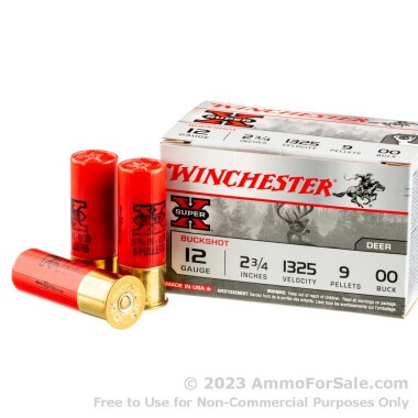 15 Rounds of 00 Buck 12ga Ammo by Winchester