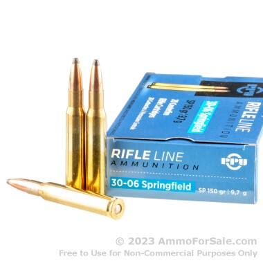 20 Rounds of 150gr SP 30-06 Springfield Ammo by Prvi Partizan