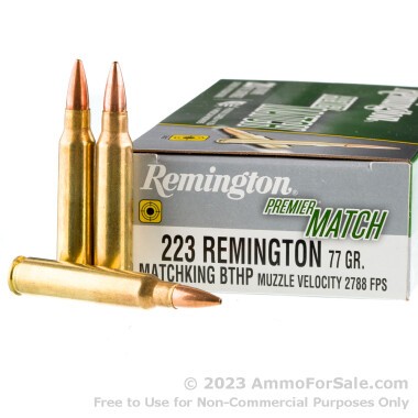 200 Rounds of 77gr HPBT MatchKing .223 Ammo by Remington