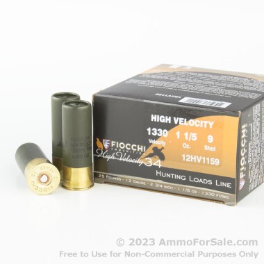 25 Rounds of  #9 Shot 12ga Ammo by Fiocchi
