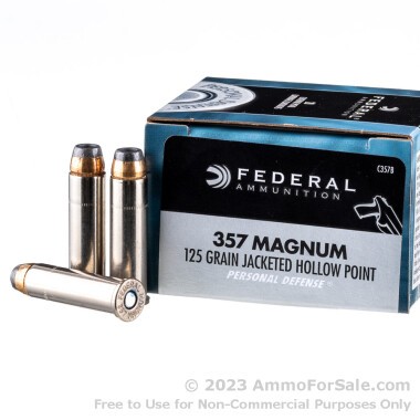 20 Rounds of 125gr JHP .357 Mag Ammo by Federal