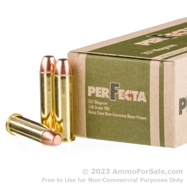 1000 Rounds of 158gr FMJFN .357 Mag Ammo by Fiocchi