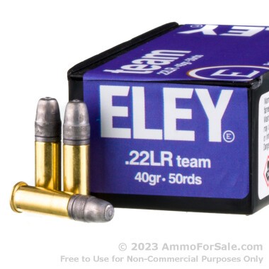 50 Rounds of 40gr LFN .22 LR Ammo by Eley