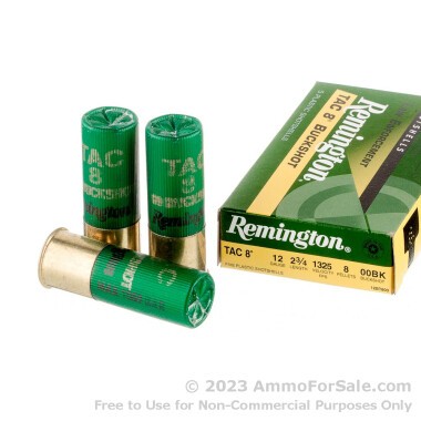 5 Rounds of  00 Buck 12ga Ammo by Remington