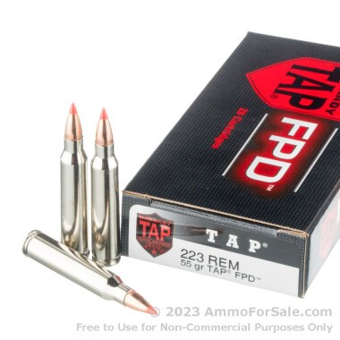 200 Rounds of 55gr TAP FPD .223 Ammo by Hornady