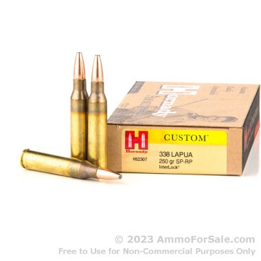 20 Rounds of 250gr SP 338 Lapua Magnum Ammo by Hornady