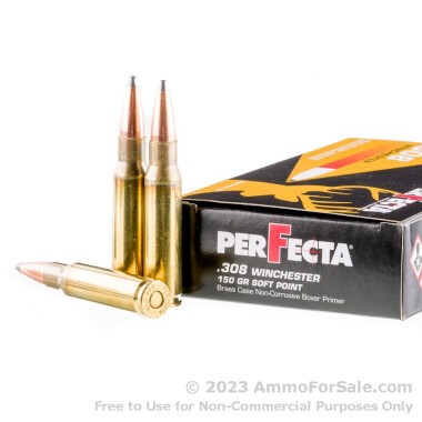 20 Rounds of 150gr SP .308 Win Ammo by Fiocchi Italy PerFecta