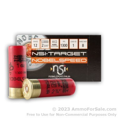 250 Rounds of 1 ounce #8 shot 12ga Ammo by NobelSport