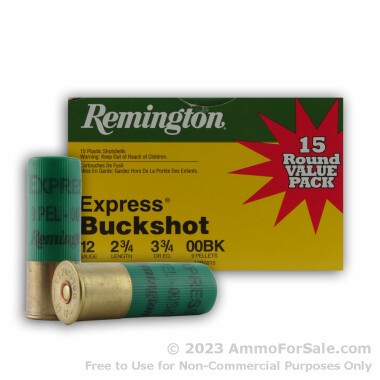 15 Rounds of  00 Buck 12ga Ammo by Remington