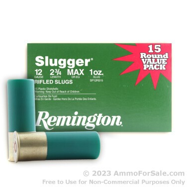 15 Rounds of 1 ounce Rifled Slug 12ga Ammo by Remington