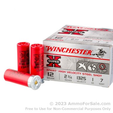 250 Rounds of 1 ounce #7 Shot (Steel) 12ga Ammo by Winchester