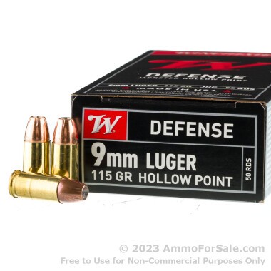 500 Rounds of 115gr JHP 9mm Ammo by Winchester USA