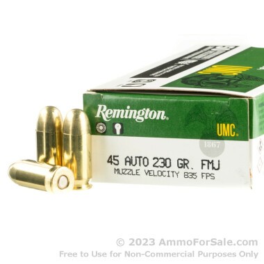 500 Rounds of 230gr FMJ .45 ACP Ammo by Remington UMC
