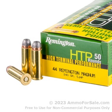 500 Rounds of 240gr SJHP .44 Mag Ammo by Remington HTP