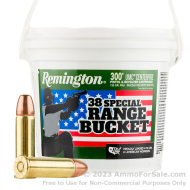 300 Rounds of 130gr FMJ .38 Spl Ammo by Remington