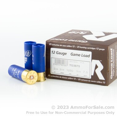 250 Rounds of 1 1/4 ounce #7 1/2 shot 12ga Ammo by Rio Ammunition