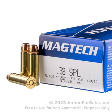 1000 Rounds of 130gr FMC .38 Spl Ammo by Magtech
