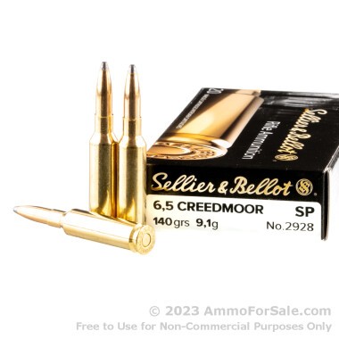 20 Rounds of 140gr SP 6.5 Creedmoor Ammo by Sellier & Bellot