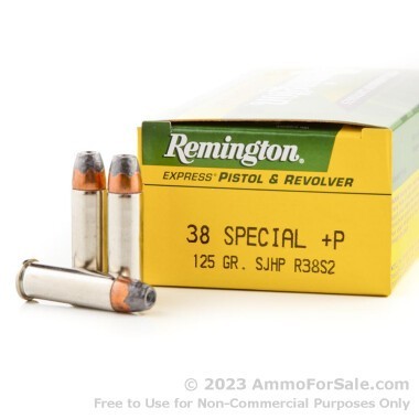 500 Rounds of 125gr SJHP .38 Spl +P Ammo by Remington Express