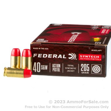 500 Rounds of 205gr Total Synthetic Jacket 40 S&W Ammo by Federal