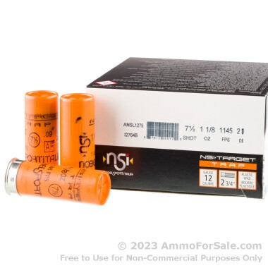 250 Rounds of 1 1/8 ounce #7 1/2 shot 12ga Ammo by NobelSport