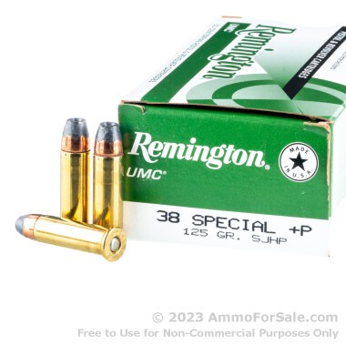 50 Rounds of 125gr SJHP .38 Spl Ammo by Remington
