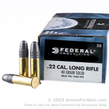 5000 Rounds of 40gr LRN .22 LR Ammo by Federal