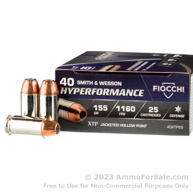 500 Rounds of 155gr JHP .40 S&W Ammo by Fiocchi
