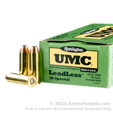 500  Rounds of 125gr TCJFN .38 Spl Ammo by Remington
