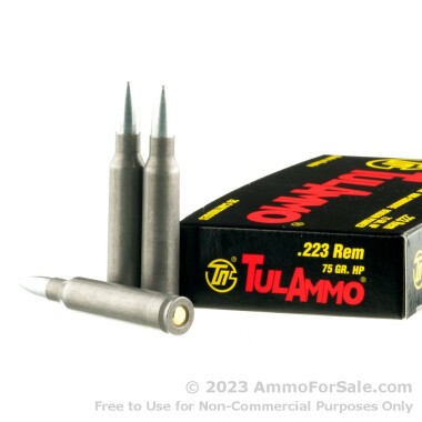 20 Rounds of 75gr HP .223 Ammo by Tula