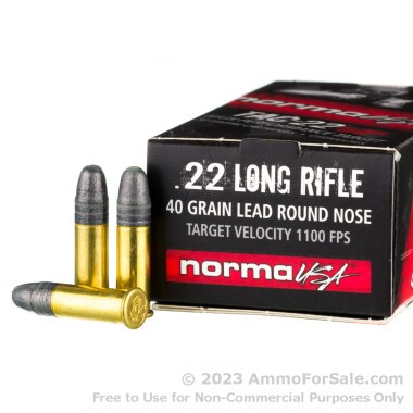 500 Rounds of 40gr LRN .22 LR Ammo by Norma Tac-22