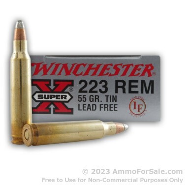 20 Rounds of Lead-Free 55gr FSP .223 Ammo by Winchester