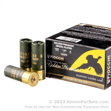 250 Rounds of 1 3/8 ounce #6 shot 12ga Ammo by Fiocchi
