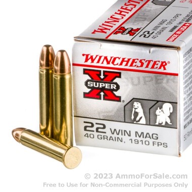 250 Rounds of 40gr FMJ .22 WMR Ammo by Winchester Super-X