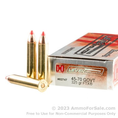20 Rounds of 325gr FTX 45-70 Government Ammo by Hornady