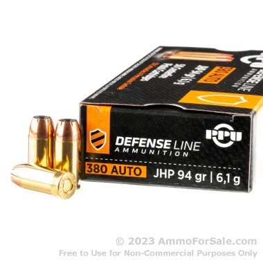 50 Rounds of 94gr JHP .380 ACP Ammo by Prvi Partizan