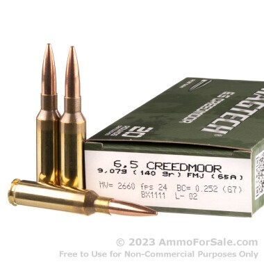 500 Rounds of 140gr FMJBT 6.5 Creedmoor Ammo by Magtech